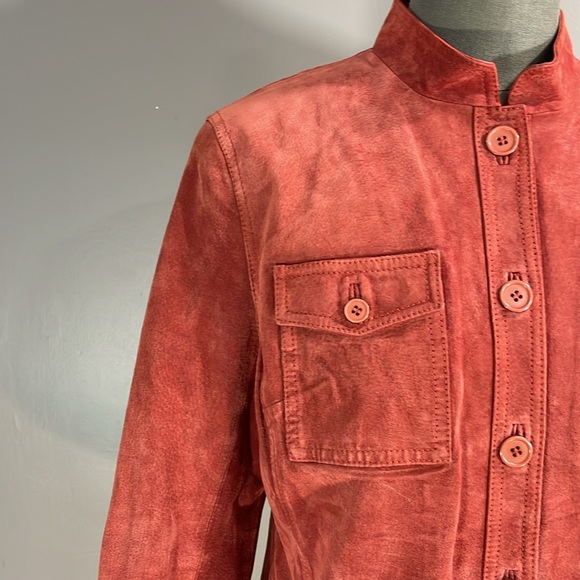 Classic Nygard suede leather jacket size medium lovely earthy rose shade - Picture 6 of 17